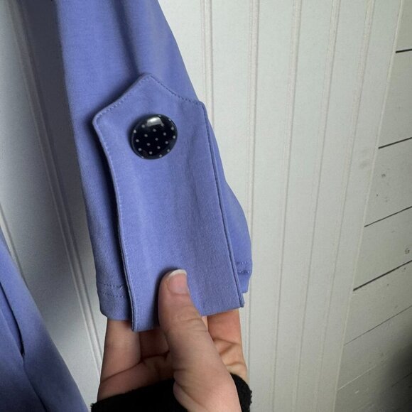 Matilda Jane Jacket Size Medium Lilac, Teal, Ruffled, Hooded, Tie Front C23 - Picture 9 of 10